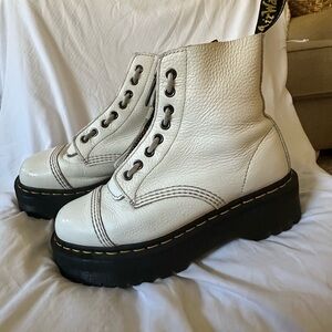 Dr. Martens Sinclair White Platform Combat Boots